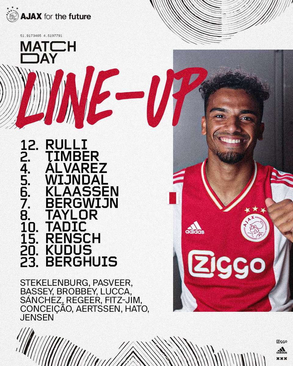 Ajax op Twitter: Our squad vs Excelsior ⇣ https://t.co/PyOGMT4Ppg https://t.co/4vqNr09QDK